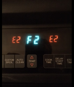 E2 F2 E2 Fault Code Error on Whirlpool Oven